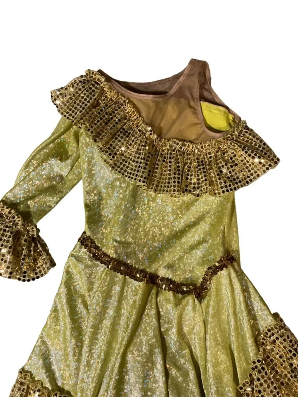 Girls Dance Dress Halloween Costume Dress Up Play Clothing with Headpiece Size M